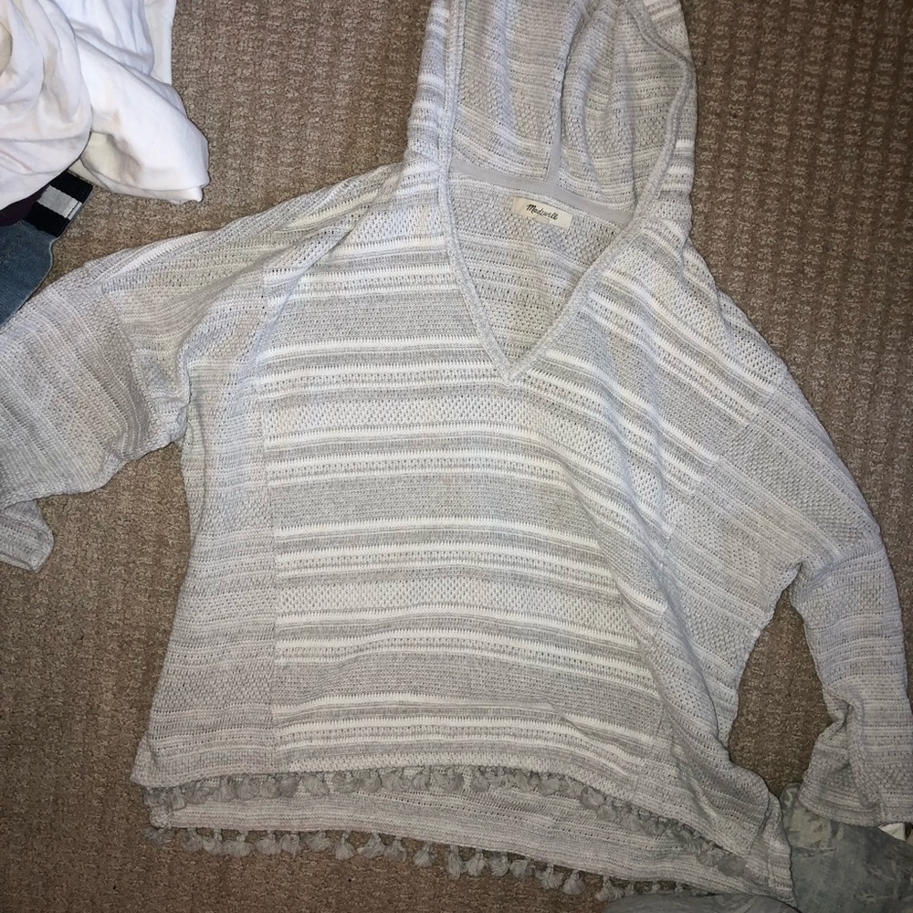 Made well striped hooded sweatshirt